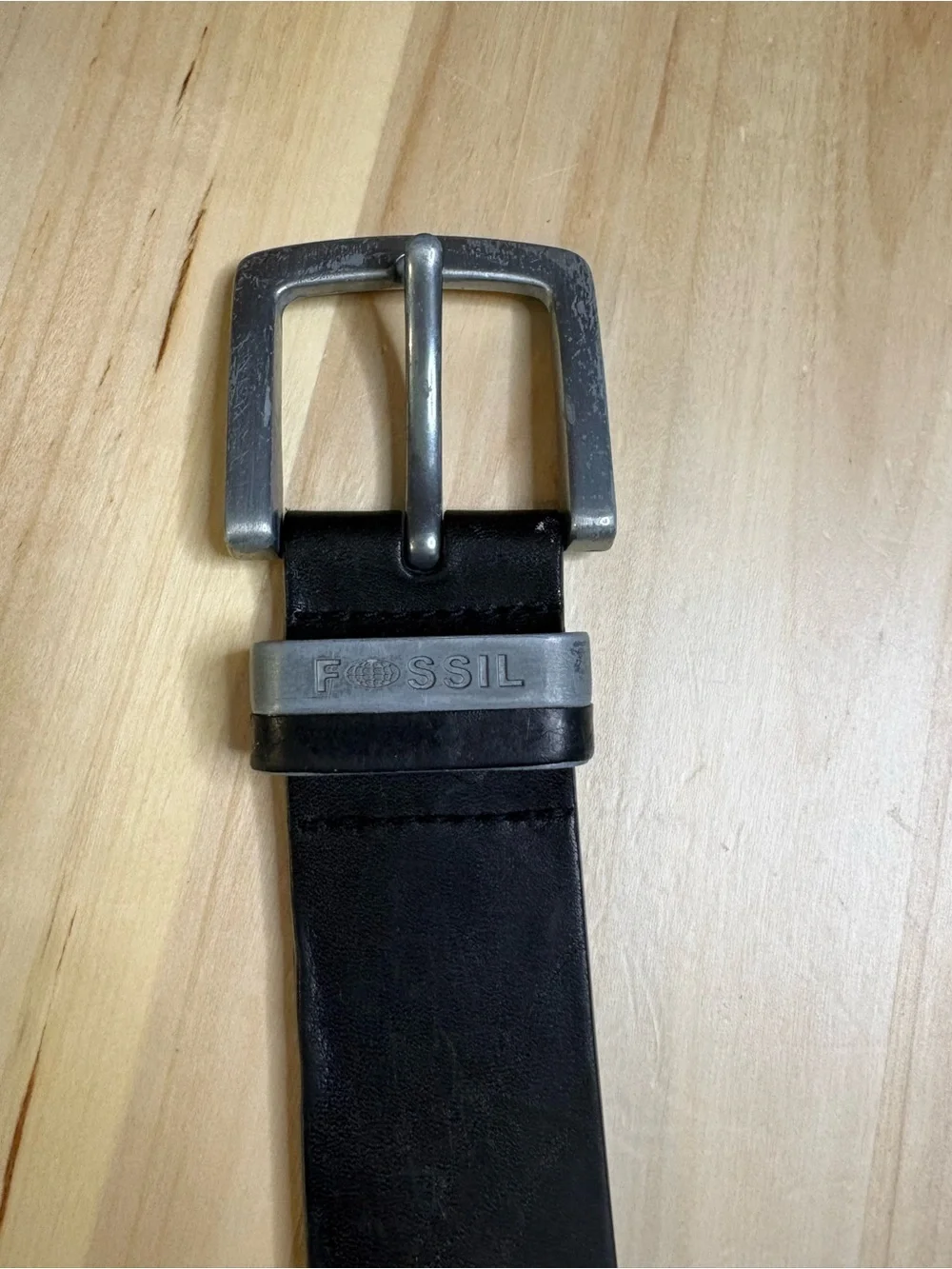 Fossil chrome buckle